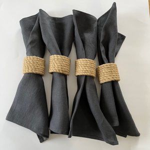 Linen Napkins Charcoal